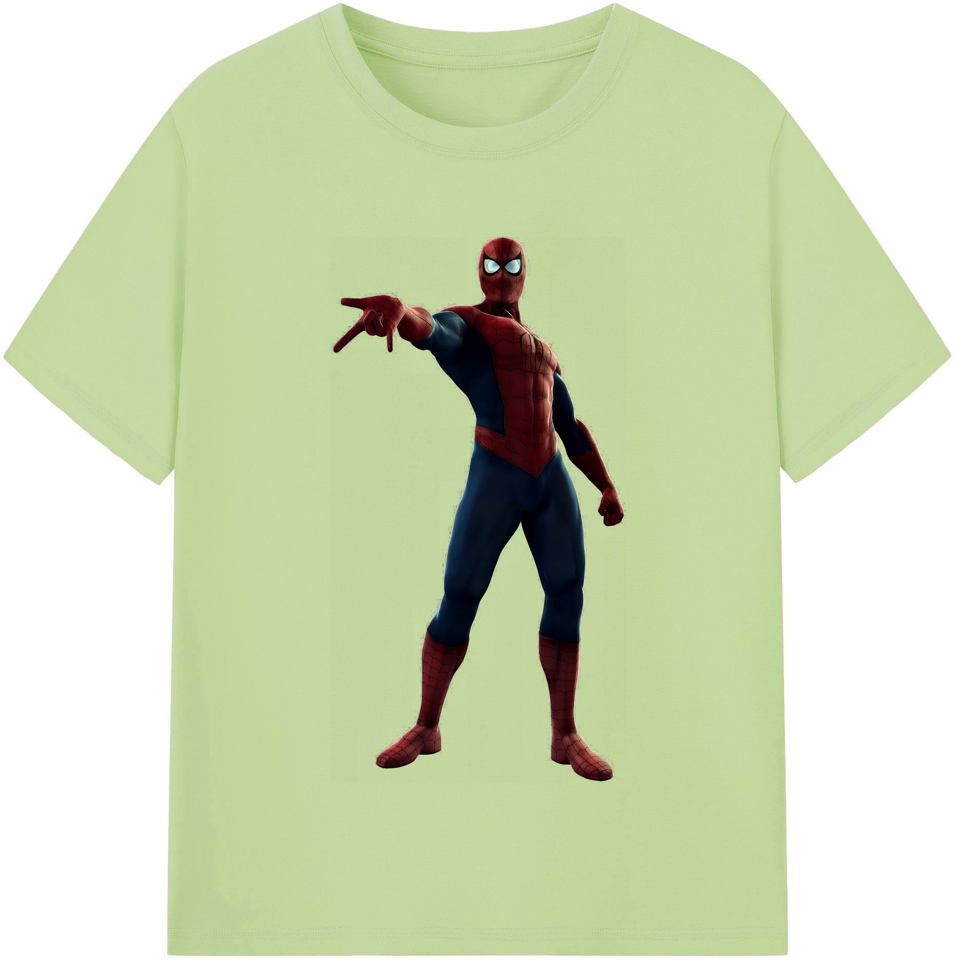 （画像用） Spider Man スパイダーマン 綿100％半袖Tシャツ（フロントプリント）